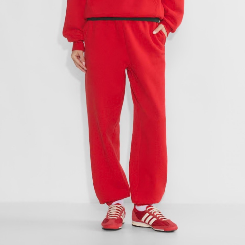 Aritzia Sweatfleece Cozy Fleece Mega Sweatpant Regular Size M Red
